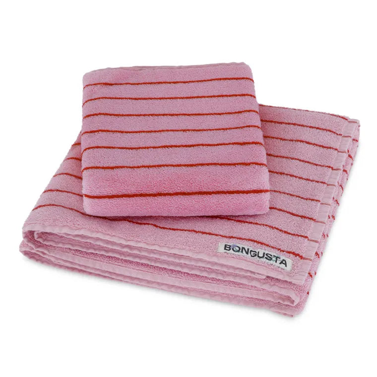 Naram Håndklæder pink/rød - Bongusta